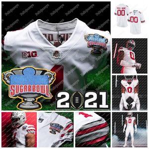 Ohio State Buckeyes 2021 Playoff Mistrzostwa Krajowe Justin Fields J.P. Andrade Danny Vanatsky Hoak NCAA College Football Jersey