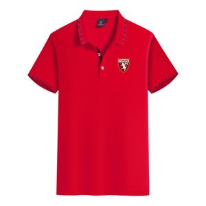 Torino F.C. Camiseta masculina de algodão penteado de alta qualidade para lazer de verão profissional camisa de lapela de manga curta