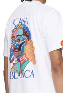 Casablanc Tshirt Summer Fashion Mens Domens Projektanci T koszule Długie rękawy Topy Luxury List Bawełny Tshirty Ubranie Polos krótkie rękaw RCJT001