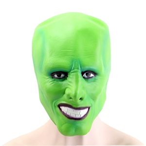 Parti Maskeleri Cadılar Bayramı Jim Carrey Filmler Maske Cosplay Yeşil Maske Kostüm Yetişkin Süslü Elbise Yüz Cadılar Bayramı Masquerade Parti Mask 220826