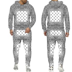 Yeni 3D Baskı Bandana Moda Erkekler Kadın Eşofman Crewneck Hoodies + Pantolon Artı Boyutu S-7XL Harajuku6