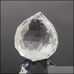 Bolas de cristal de 30 mm de lustre de lustre de lustre de bola de bola transparente de gotas faceta 2021 Objetos decorativos Figuras da casa Decora￧￣o Gard