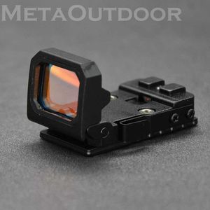 Reflex Mini x Red Dot Pistol Rifle Sight Scope With Folding Flip Weaver Picatinny Mount Glock Base For Airsoft Hunting