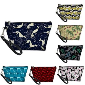 Kosmetiktaschen Hüllen Greyhound Dog Prints Frauentasche Reise Make-up Mode Damentasche Neceser Kulturbeutel Organizer Case Clutch DropshipCosm