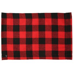 Plaid -Plaid -Tischemat Weihnachtsdekoration Red Black Plaid Tisch Besteck Platte Platz Matte Tischdecke Weihnachtsfeier -Dekoration