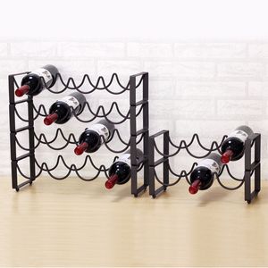 Durable Iron Wine Bottle Holders Creative Practical Home Living Room Decorative Cabinet Display Storage Racks Bar Rack 220509