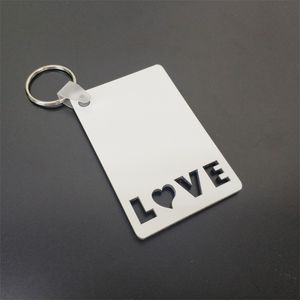 SUBlimação MDF Keychains Party Favor Favor Pressione Pressione os lados duplos imprimindo Love Grad Pad Mã