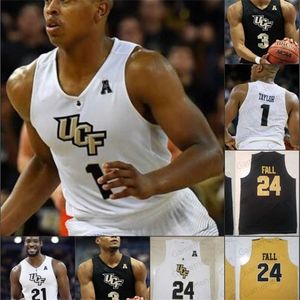 Sj98 UCF Knights College Basketball stitched Custom Any Name Number Jersey Yuat Alok Matt Milon Ceasar DeJesus Xavier Grant Levy Renaud