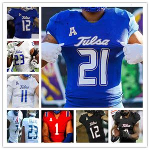 Custom College Tulsa Golden Hurricane Football Jersey Davis Brin Shamari Brooks Anthony Watkins Deneric Prince Steven Anderson Josh