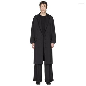 Men's Trench Coats Multi-button Pure Wool Mid-length Profile Coat JapanMen's Viol22