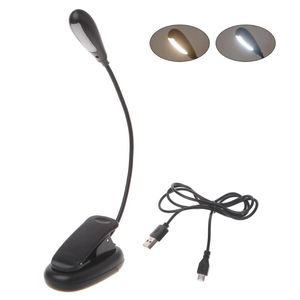 Lâmpadas de mesa Braço flexível Dimmable 7 LED USB Lamp Clip-On Leitura Leitura de Luz L15Table Lampstable