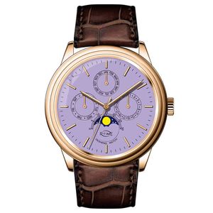 Luksusowy kwarc mechaniczny unisex analogowy cyfrowy chronograf alarm skóra ze stali nierdzewnej Tytanium Białe medium małe zegarek