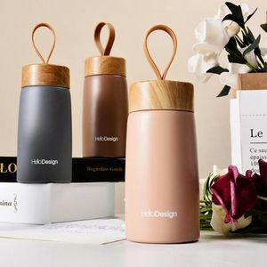 304 acciaio inossidabile isolare tazza bottiglia d'acqua bicchiere thermos boccette sottovuoto mini tazze da caffè da viaggio portatili tazza termica con corda regalo 0322