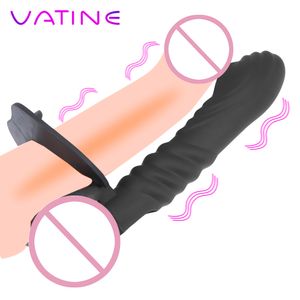 Pulseira de vatina no pênis de pênis Dick dupla penetração de plug plug vagina brinquedos sexy para casais vibrador vibrador adulto jogos