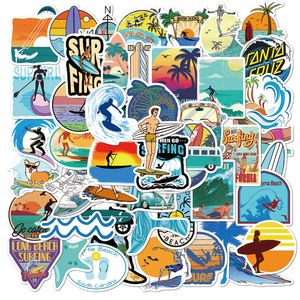 Nowy seksowna 50pcs Summer Beach Surf Graffiti Naklejka DIY do deskorolki Guitar Motorcycle Laptop Cool Classic Kid Toy Nakleic