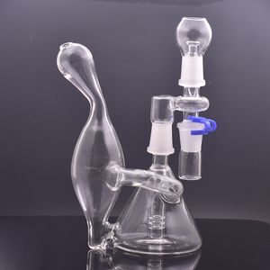 Multi-function Tornado Recycler Glass Bong Hookahs Recycler Ash Catchers Anti Overflow 14mm Joint Oil Dab Rigs with Reclaim Catcher Adapter