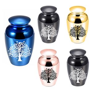 Simple Big Tree Pattern Pendant Cremation Urn Memorial Human Pet Ashes Stainless Steel Funeral Casket Keepsake Gift Jewelry for Women Men