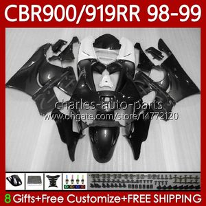 Kit de corpo para Honda CBR919RR CBR 919RR 900RR CBR919 CBR900 Glossy Gray RR 1998 1999 Bodywork 127NO.96 900cc 919cc cbr900rr 98-99 cbr 900 919 RR CC 98 99 99 ABS OEM Feeding