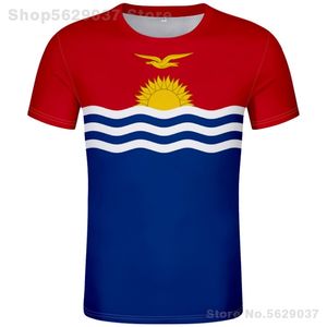 Kiribati T Shirt DIY Ücretsiz Özel İsim Numarası Kir T-Shirt Nation Flag Ki Republic Country College Baskı PO Esnek 00 Giysiler 220702