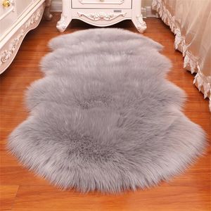 Urijk Super Soft Sheep Sheepskin Mattan matta inomhus modern silkeslen päls mattor sovrum golvmatta baby barnkammare matta barn mattor t200111