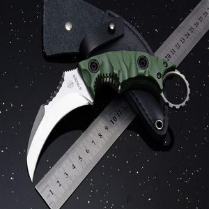 Nieuwe Strider Defensieve Karambit Survival Rechte Knife D2 Blade G10 Handschakel Outdoor Tactisch kamperen Hunting Pocket Knife met Leat222L