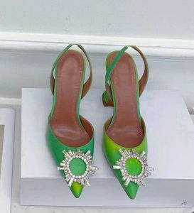 Premium Versiyon Elbise Hoes Kadın Ayakkabıları Tiletto Sandalet Metalik 7.5cm Kadın Yaz Partisi Dess Düğün SHE 35-42