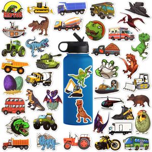 100 adesivos de dinossauros e carros para meninos, crianças, legal, divertido, à prova d'água, faça você mesmo, skate, laptop, bagagem, carro, estojo de viagem, guitarra