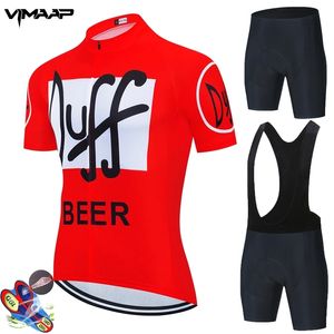 Cycling Jersey Team Duff Cycling Clothing MTB Cycling 19D Gel BIB Shorts Men Rowery Jersey Set Ropa Ciclismo Triathlon 220601