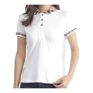 SS Women Polos Tshirt Argyle listrada letra sólida estampa xadrez anti-pilão Slim Europeu e American Style Womens Tir shir