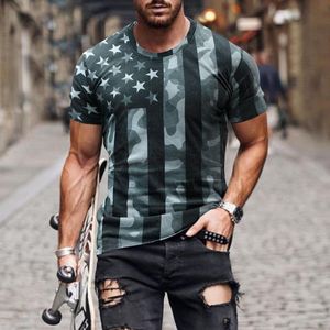 Herren-T-Shirts, sexy Langarm-Shirts für Männer, lässige Mode, Indepedence Day, Camouflage, bedruckt, Rundhals-T-Shirt, Oberteil, kurze Bluse, Herren