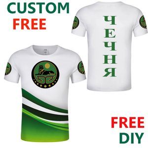 Çeçenya DIY Ücretsiz Özel Erkekler Ichkeria T Shirts Grozny Argun Çeçen Cumhuriyeti Gömlek Bağımsız İslam Jersey EE OP 220611