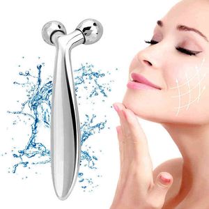 3D Roller Massager 360 Rotate Thin Face Full Body Shape Lifting Wrinkle Remover Facial Massage Relaxation Tool 220512
