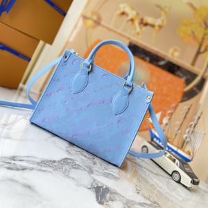 SUMMER STARDUST OnTheGo PM MM 25cm Bag Lilas 22SS mini SPRING IN THE CITY Totes Womens Designer Handbags Big Capacity Printing Lady Magic Dust Blue M46168