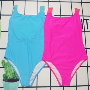 Kvinnor i ett stycke badkläder Bikini Set Push Up Solid Pink Blue Two-Piece Baddräkt Baddräkt