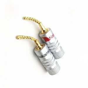 2mm Nakamichi Copper Wire Gold-Free Banana Plug Plug Plug Speaker Terminais de conector