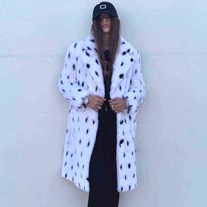 Vendita 11.17 Inverno caldo moda addensare mantenere caldo cappotto da sci di media lunghezza donna protezione dal freddo pelliccia finta tuta sportiva soprabito T220810