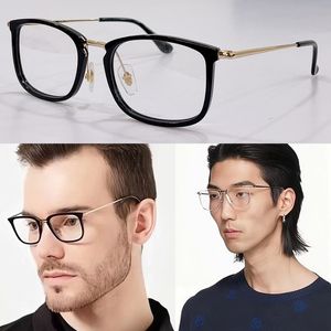 Ray BA Populära herrar och kvinnors platt glasögon RB7141 Sven Gentleman British Style Men Glasses Transparent High-Definition Lens Top Quality With Original Box