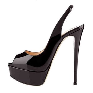 Dress Shoes LOSLANDIFEN CM Platform Super High Heels For Woman Sexy Open Toe Sandals Gladiator Party Women Plus Size Y76J