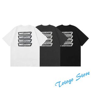 Welldone T-shirts Spring Summer New Back Barrage Letter Printing Men Woman Simple Casual Loose Oversized We11done