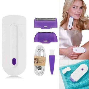 Professional Painless Hair Removal Kit Laser Touch Epilator USB Rechargeable Women Body Face Leg Bikini Hand Shaver Hair Trimmer H220510
