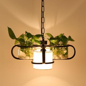 Kolye lambaları Modern Bitki Pot Deco Lamba Moda İskandinav Gölge Yemek Masası Asılı Işık fikstürü DIY armatür ofis aydınlatma