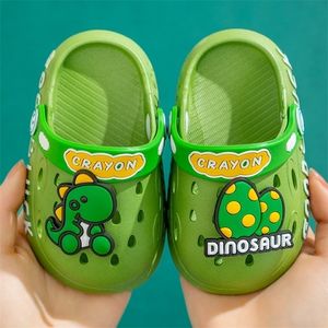 Top Quality Summer Child Sandals for Boy Girls Cartoon Dinasour Garden Clogs Breathable Beach Slides Toddler Girl Shoes 220621