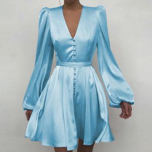 Kleider für Frauen Designer-Kleidung Casual Kleider Elegante Laternenhülle A-Line Mini Dressin