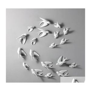 Другие европейские керамические творческие 3D Birds Wall Wanging Simation Fures Simply Room Фон Дом Декор обстановка 225 DH5QE