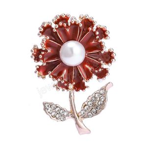 Carnation Flower Brooches For Women Lady Fashion Luxury Flower Pin Spring Summer Design Party Jewelry Mother's Day Gift
