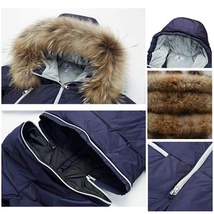 Jaqueta para crianças russas com um terno grosso de jaqueta de esqui para meninos e meninas de 5 a 10 anos