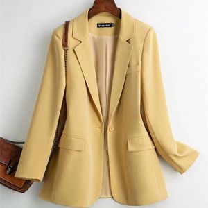 A691 Women garnitury Blazery Tide Brand Wysokiej jakości retro projektant mody Pure Color Series Series Series Pior Plain of Bluckle Slim Size Obrania damskie