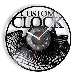 Vintage Record Wall Custom Order Design Your Personal Pos Personlig vinyl Longplay Clock 220615