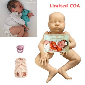 20.5 Inches Unfinished Reborn Doll Kit Laura With COA Vinyl Blank Reborn Baby Kits 220608