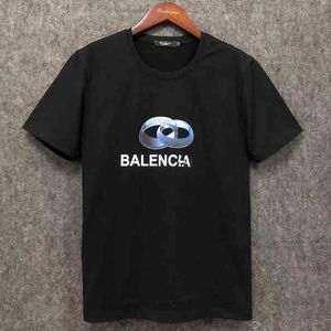 Дизайнерская футболка Balanciagas Vintage негабаритная пот люкс модные бренды мужчины женские любители рубашки мод